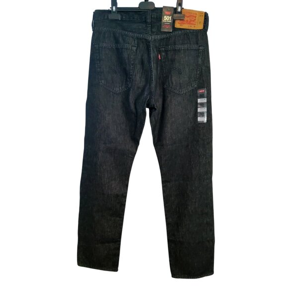 New Levi's 501 Original Fit Jeans Mens 30x30 Black Button Fly Academia Workwear￼ - Picture 3 of 12